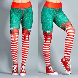 Pantalon de noël pour femmes moulant