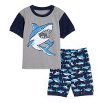 Pyjama t-shirt et short à motif requin pour garçon